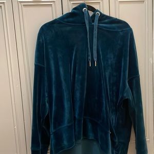 Teal Velour hoodie size XL